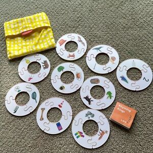 Rhyming Rings from the Lovevery The Examiner Play Kit (Month 52, 53, 54)